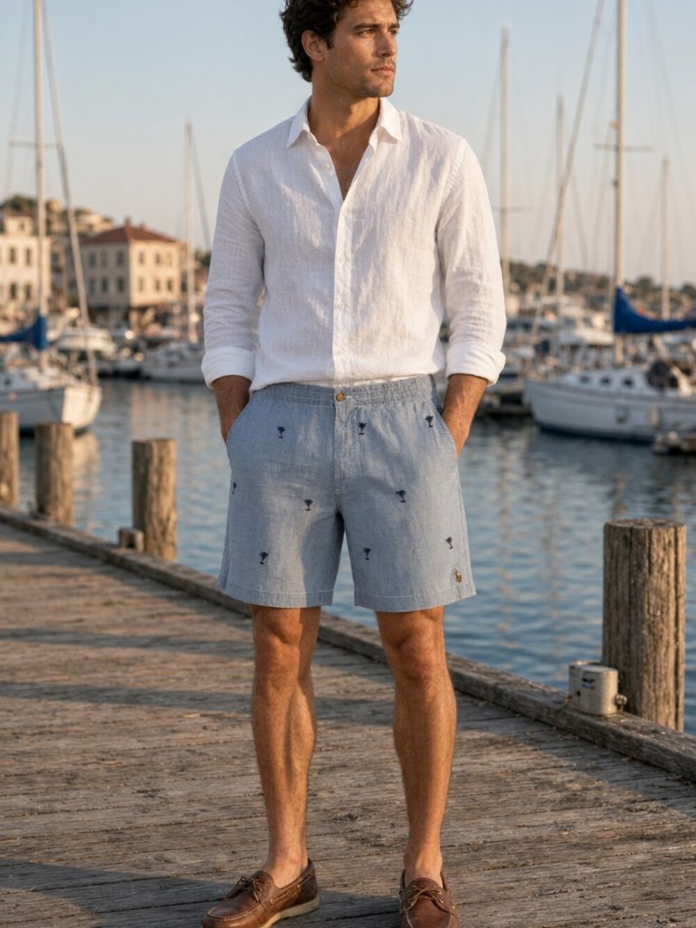 Polo Ralph Lauren Men Denim Palm Shorts Soft Harbor Pier Soft Soft Softly US XXL